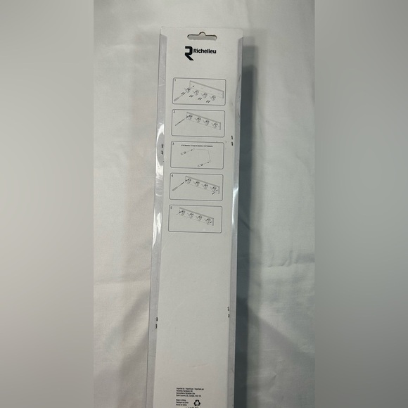 Richelieu White and Chrome Utility Hook Rack - Picture 5 of 7